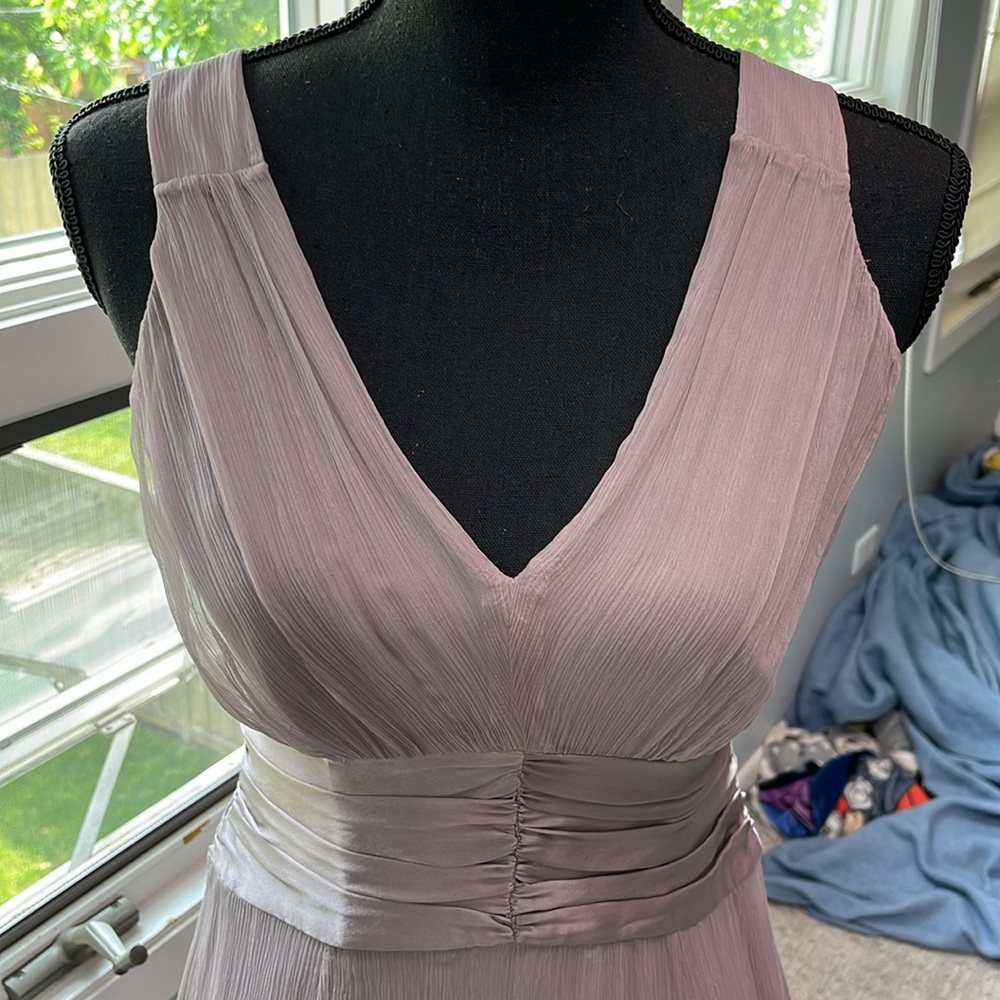 Purple chiffony sleeveless dress by Monsoon